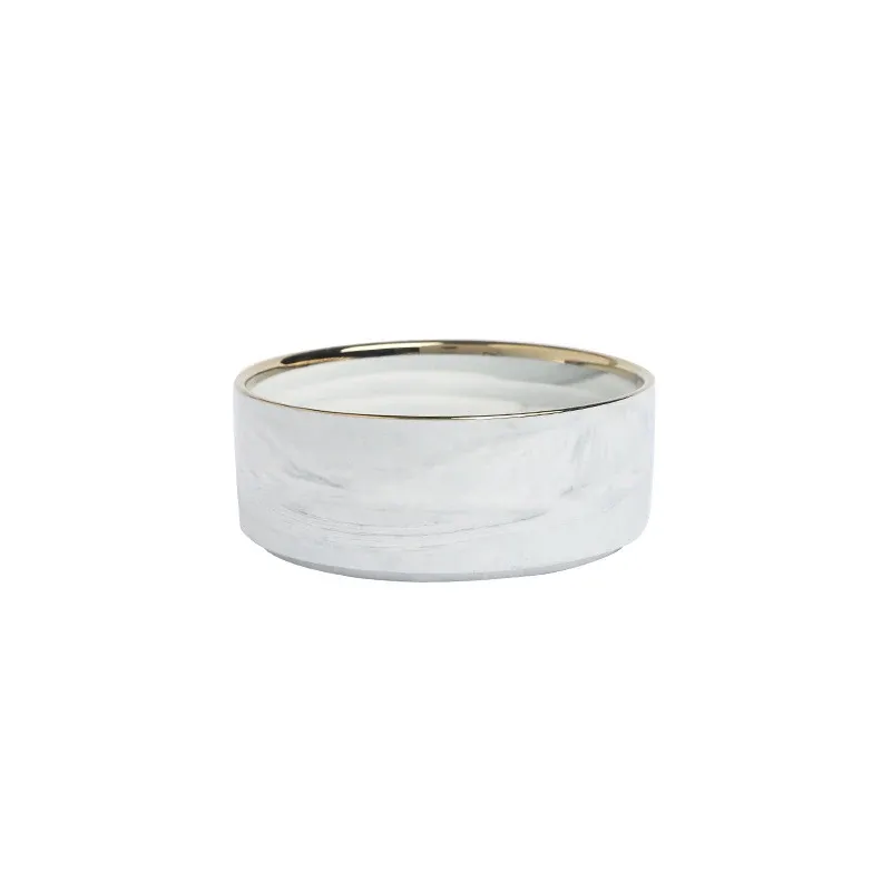 Ceramic Pet Bowl with Bamboo Stand