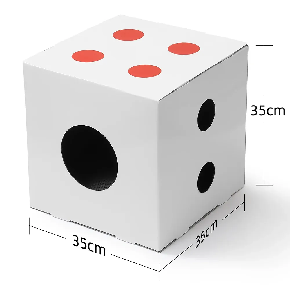 Foldable Corrugated Cardboard Cat Cube