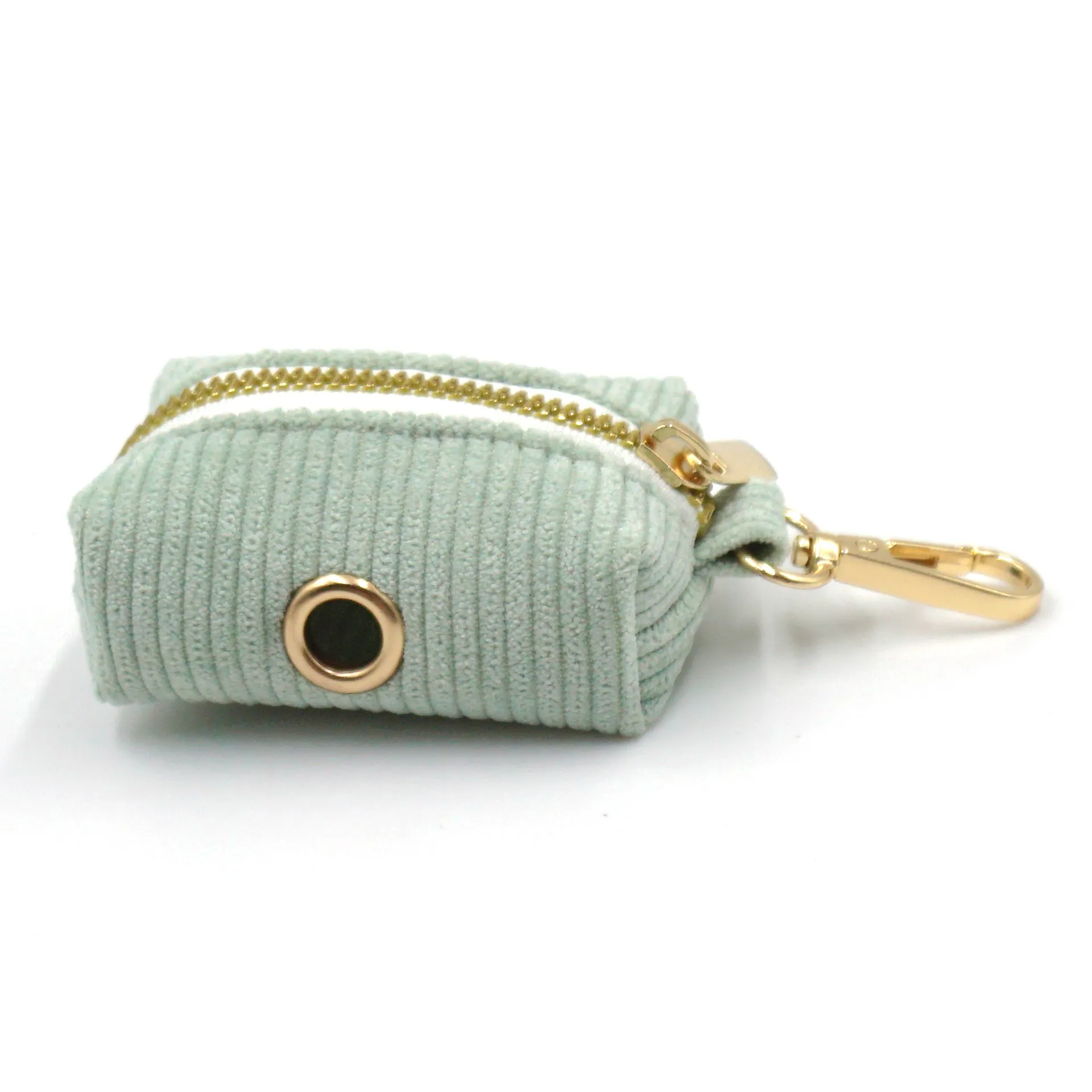 Mint Corduroy Dog Harness Set