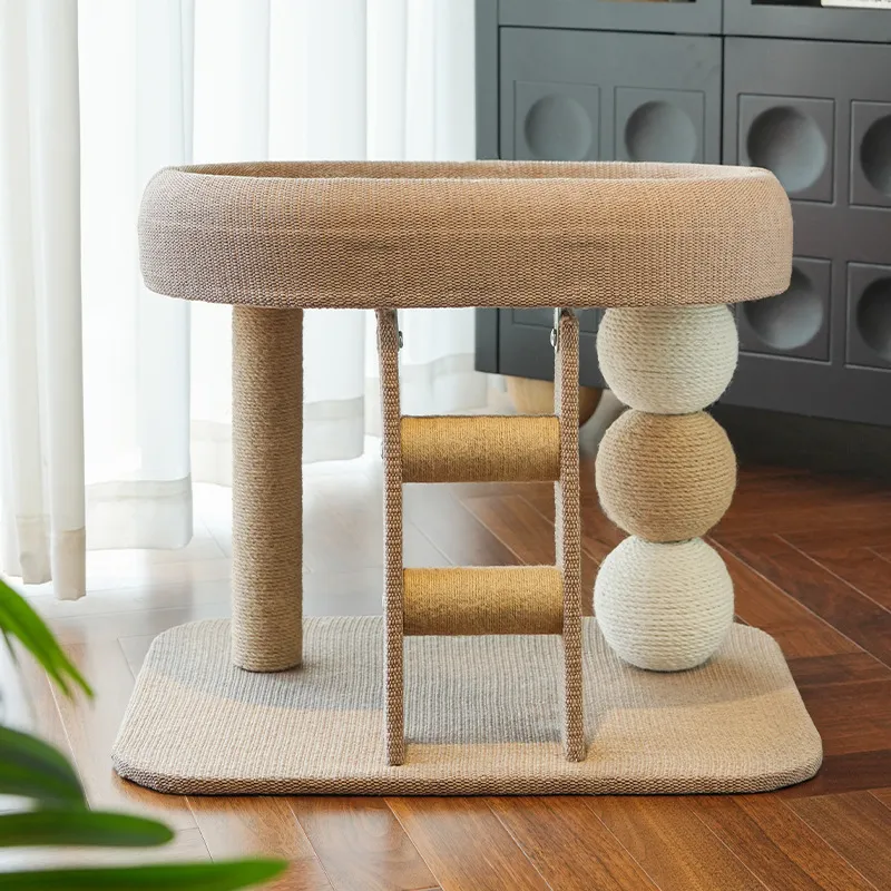 Small Sisal Cat Tree with Nest and Ladder