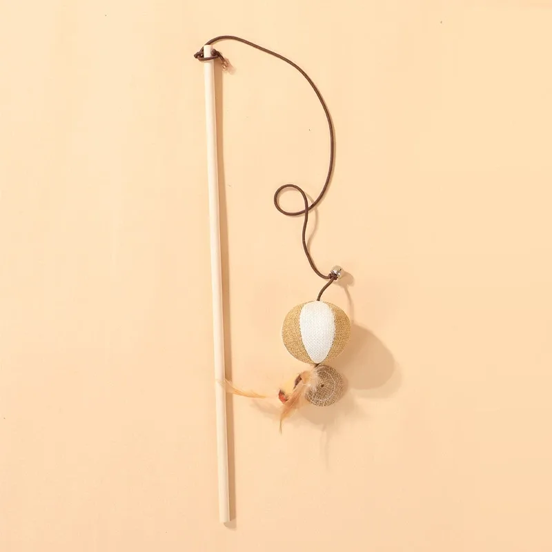 Wooden Cat Wand — Linen Pumpkin